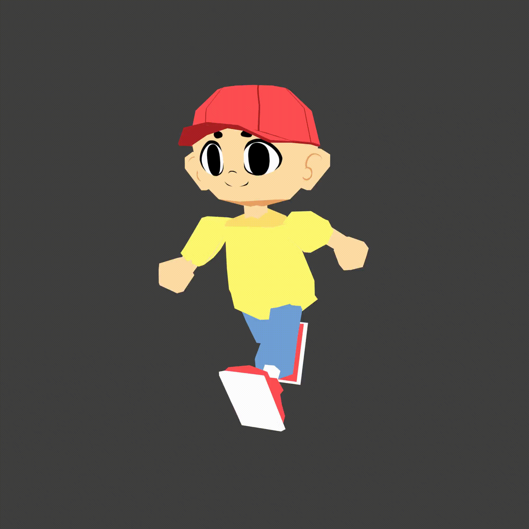 Boy running imported animation from Carl-Wilhelm's previous portfolio